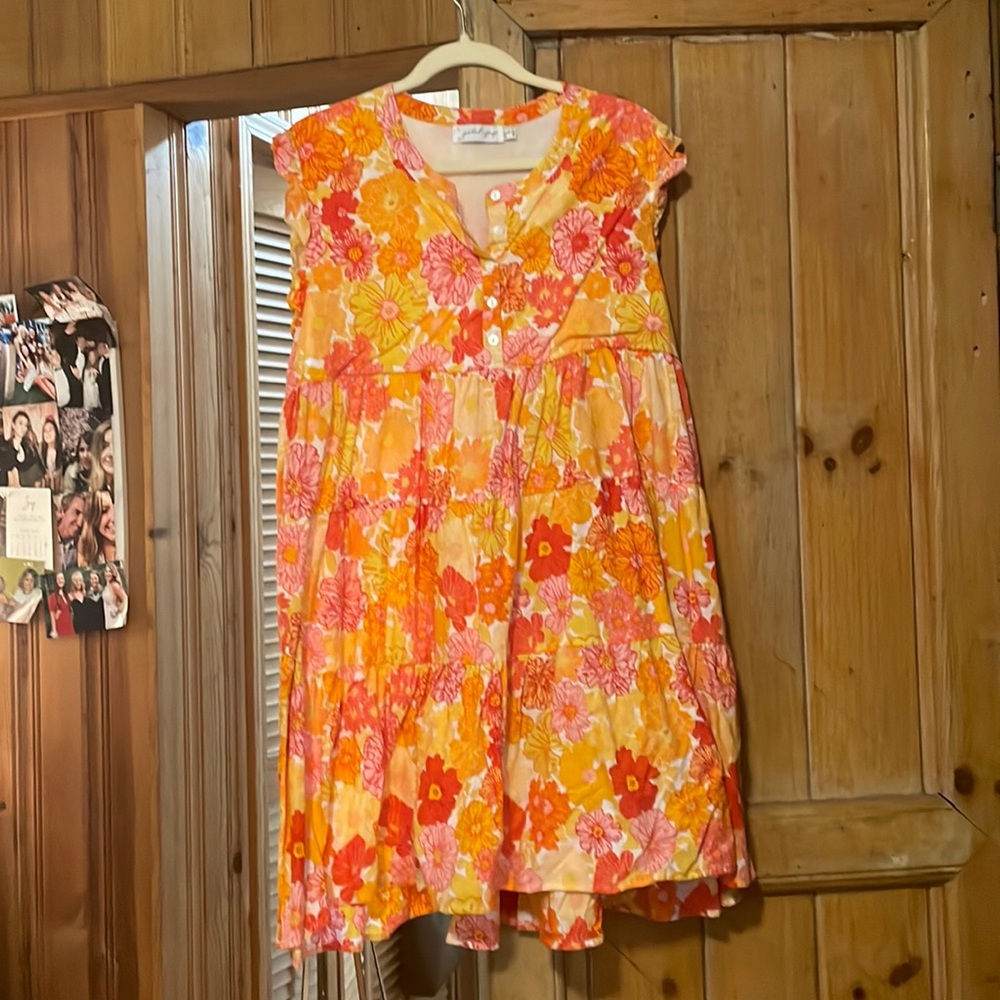Petal and Pup Bright Floral Dress